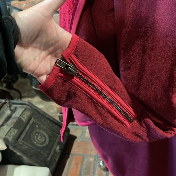 Lululemon Red Fleece Wrap cardigan jacket size 8 - Picture 4 of 7